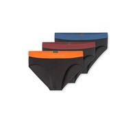 SCHIESSER Slip saphir / orange fluo / lie de vin / noir, Taille XXXL