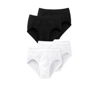 SCHIESSER Slip 'Authentic' noir / blanc, Taille XL