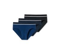 SCHIESSER Slip bleu foncé / noir / blanc, Taille L-XL