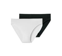 SCHIESSER Slip 'Classic Seamless' noir / blanc, Taille XL