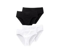 SCHIESSER Slip 'Essentials' noir / blanc, Taille M