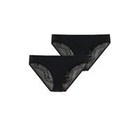 SCHIESSER Slip 'Invisible Lace' noir, Taille S-M