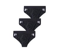 SCHIESSER Slip noir / blanc, Taille L-XL