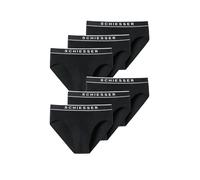 SCHIESSER Slip noir / blanc, Taille S