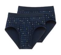 Schiesser Slip pour Homme 2 Paquet - Sportif,Essentials Fine Côte,Karo-Print,S