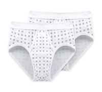 Schiesser Slip pour Homme 2 Paquet - Sportif,Essentials Fine Côte,Karo-Print,S