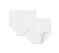 Schiesser Slip pour Homme - Original Côte Double, Coton, 1 2 3 4 5 Paquet, Blanc