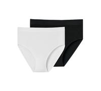 SCHIESSER Slip 'Retro Classic Seamless' noir / blanc, Taille S