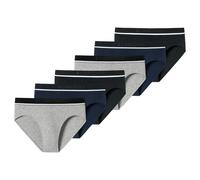 SCHIESSER Slip 'Rio' bleu foncé / gris chiné / noir / blanc, Taille XXL