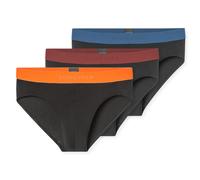 SCHIESSER Slip saphir / orange fluo / lie de vin / noir, Taille M