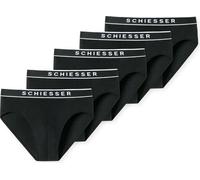 SCHIESSER Slips hommes, paquet de 5 - série "95/5", Rio-Slips, ceinture logo Noir 3XL