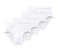 SCHIESSER Slips Pour Hommes Pack De 4 - Feinripp, Sportslip, Cotton Essentials