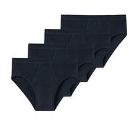 SCHIESSER Slips Pour Hommes Pack De 4 - Feinripp, Sportslip, Cotton Essentials