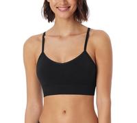 Schiesser Bustier mit Removable Pads Nahtlos-Casual Seamless Soutien-Gorge de Sport, Pouces Opaques, Noir_181102, XXL Femme