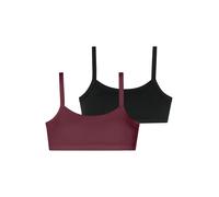 SCHIESSER Soutiens-gorge 'Fresh Vibe' bordeaux / noir, Taille 140-152