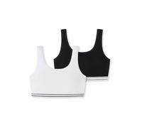 SCHIESSER Soutiens-gorge noir / blanc, Taille 176