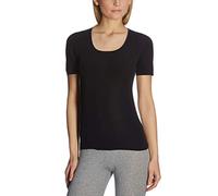 Schiesser Spenzer Maillot de Corps à Manches Courtes pour Femme - Coton de Luxe, Noir_200764, 42