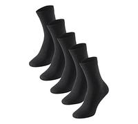 Schiesser Stay Fresh Lot de 5 chaussettes pour femme, Noir, 35-38
