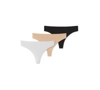 SCHIESSER String ' Invisible Soft ' nude / noir / blanc, Taille S