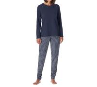 Schiesser Uncover Nightwear Ensemble de Pijama, Dunkelblau-gem_181754, 52 Femme