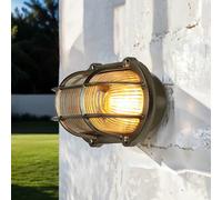 Schiffslampe en Laiton Verre IP64 Extérieur Ovale Hublot Lampe Cour Maison Prime