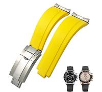 SCHIK Bracelet de montre en caoutchouc à boucle courte pour Rolex Daytona Submariner Role OYSTERFLEX Yacht Master Petit poignet en silicone 20 mm 21 mm, 21mm, Agate