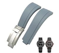 SCHIK Bracelet de montre en caoutchouc à boucle courte pour Rolex Daytona Submariner Role OYSTERFLEX Yacht Master Petit poignet en silicone 20 mm 21 mm, 21mm, Agate