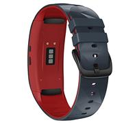 SCHIK Bracelet de sport réglable en silicone pour Samsung Gear Fit 2 Pro SM-R360, Agate Noir, 18 mm, Standard, Unisexe