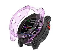 SCHIK Coque de protection pour montre connectée Garmin Fenix 7 7S 7X 5S 5 5X Plus 6S 6 6X Pro Smartwatch Cadre de protection souple transparent TPU Coque rapide, For Fenix 6X 6XPro, Agate