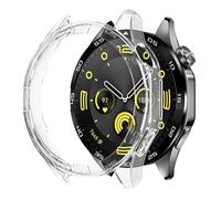 SCHIK Coque de protection rigide pour Huawei Watch GT 4, 46mm, pare-chocs en PC, pour hommes et femmes, accessoires GT4, sans verre de protection d'écran(Transparent)