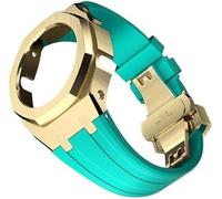 SCHIK Kit de modification de bracelet de montre en métal et caoutchouc pour GA2100/GA2110 - Bracelet de rechange en acier inoxydable - Accessoires avec coque inférieure, taille unique, Agate