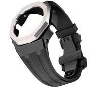 SCHIK Kit de modification de bracelet de montre en métal et caoutchouc pour GA2100/GA2110 - Bracelet de rechange en acier inoxydable - Accessoires avec coque inférieure, taille unique, Agate