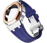 SCHIK Kit de modification de bracelet de montre en métal et caoutchouc pour GA2100/GA2110 - Bracelet de rechange en acier inoxydable - Accessoires avec coque inférieure, taille unique, Agate