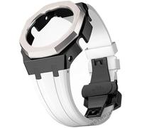 SCHIK Kit de modification de bracelet de montre en métal et caoutchouc pour GA2100/GA2110 - Bracelet de rechange en acier inoxydable - Accessoires avec coque inférieure, taille unique, Agate