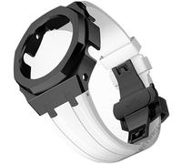 SCHIK Kit de modification de bracelet de montre en métal et caoutchouc pour GA2100/GA2110 - Bracelet de rechange en acier inoxydable - Accessoires avec coque inférieure, taille unique, Agate