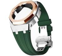 SCHIK Kit de modification de bracelet de montre en métal et caoutchouc pour GA2100/GA2110 - Bracelet de rechange en acier inoxydable - Accessoires avec coque inférieure, taille unique, Agate
