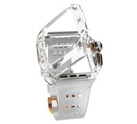 SCHIK Kit de modification de luxe Glacier pour iWatch Series 9 8 7 6 5 4 SE - Coque transparente pour Apple Watch Series 44 mm 45 mm - Accessoires de bracelet de rechange, 44MM, Agate