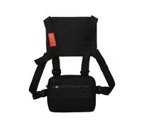 SCHIK Poche poitrine avant sac de transport gilet sac banane sac de poitrine sac gilet sac, Noir , Taille unique