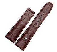 SCHIK Pour MAURICE LACROIX Eliros Bracelet de montre Première couche en cuir de vachette 20 mm 22 mm Noir Marron Bracelet en cuir de vache véritable, 20 mm, Agate