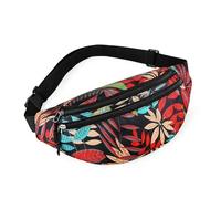 SCHIK Sac banane de sport pour femme et homme - Sac banane étanche - Portefeuille pour homme - Porte-téléphone portable, Rouge, Taille unique