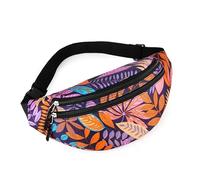 SCHIK Sac banane de sport pour femme et homme - Sac banane étanche - Portefeuille pour homme - Porte-téléphone portable, Orange, Taille unique