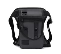 SCHIK Sac banane pour homme, sac de jambe, sac de ceinture utilitaire, pochette pour homme, hanche, moto, jambières, sacs de cuisse, sac banane pour cyclisme, sac à bandoulière, gris, Taille unique