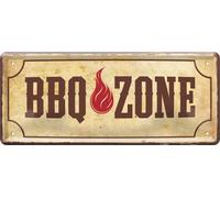 schilderkreis24 Plaque en tôle humoristique avec inscription « BBQ Zone » - Décoration humour - Idée cadeau pour homme et femme - 28 x 12 cm