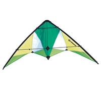 Schildkröt-970430 Schildkröt Stunt Kite 140, Cerf-Volant Acrobatique à Deux Lignes,10 Ans, 60x133cm, avec Cordons en Polyester 25 KP,2x30m sur Bobine Enrouleur,Échelle Beaufort 3-5,970430,133 Vert