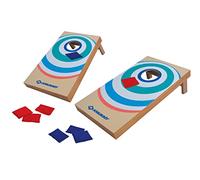 Schildkröt Jeu Cornhole – 2 planches MDF FSC à pieds pliants, 8 sacs (rouge/bleu), 2-4 joueurs