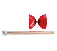Schildkröt Diabolo Set, calottes en Plastique (polyéthylène) Rouge, moyeu métallique, 2 Baguettes et ficelles, Mode d´Emploi, 970136
