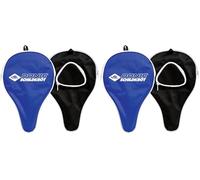 Schildkröt Donic Housse de Raquette de Tennis de Table Classic, Compartiment à 3 Balles, Design Classique, Bleu (Lot de 2)