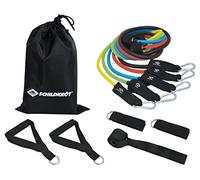 Schildkröt Bandes de résistance Expander – 5 bandes, repose-pieds, poignées, ancrages de porte, sac