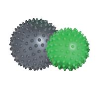 Schildkröt Set de 2 balles Spiky de massage Ø7+Ø9 cm Stimule mobilisation et réflexes Vert/Anthracite