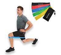 Schildkröt Fitness Mini-Bandes de Résistance, Ensemble de 5, Bandes d'Exercice, avec 5 Couleurs et 5 Forces Différentes, dans un Sac de Transport, 960126